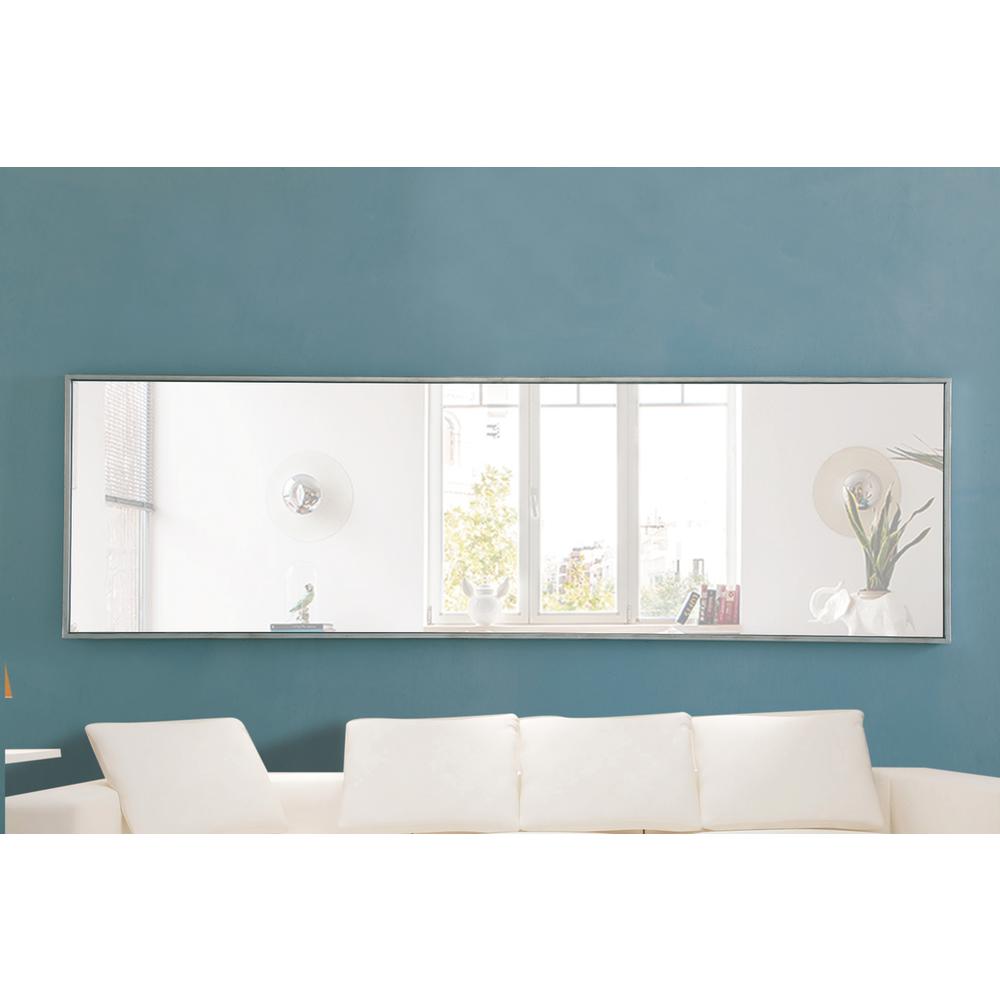 Metal frame Rectangle Mirror 18 inch Silver
