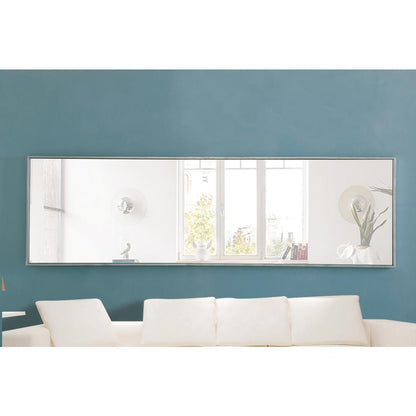 Metal frame Rectangle Mirror 18 inch Silver