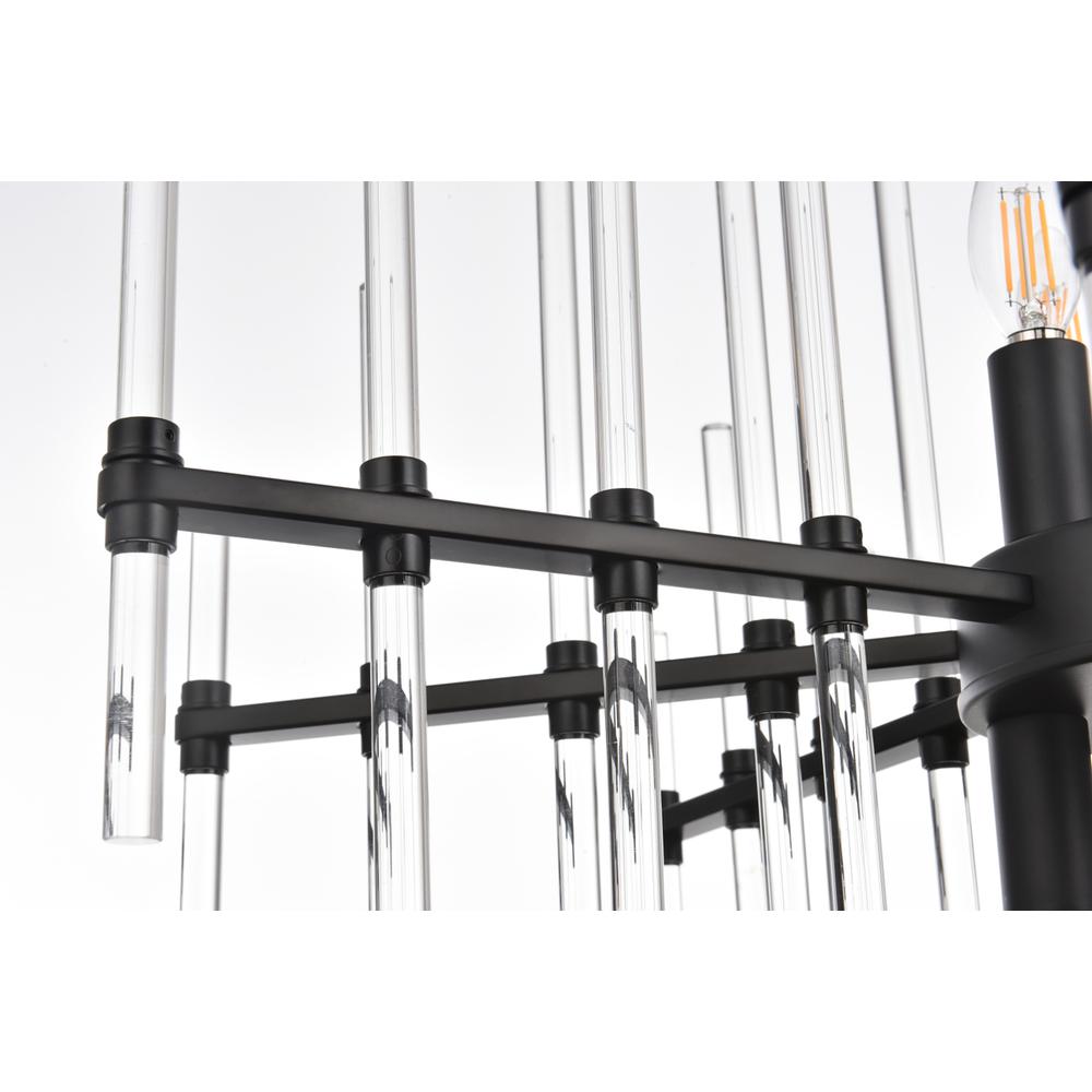 Sienna 27 inch crystal rod pendant in black