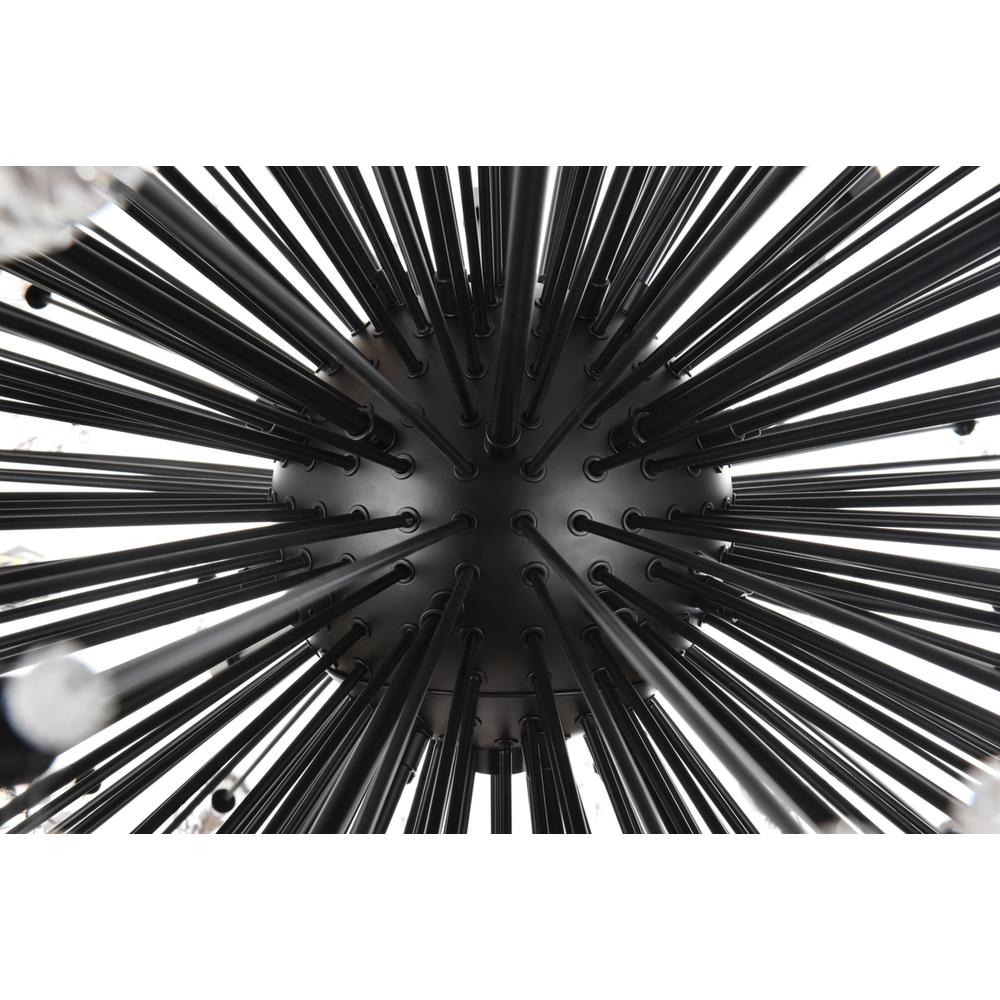 Vera 48 inch three tiers crystal starburst chandelier in black