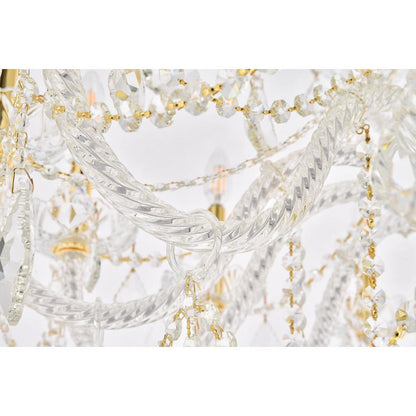 Giselle 21 light Gold Chandelier Clear Royal Cut Crystal