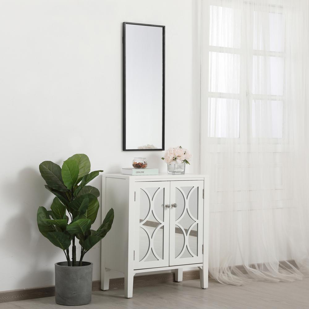 Metal frame rectangle mirror 14 inch in Black