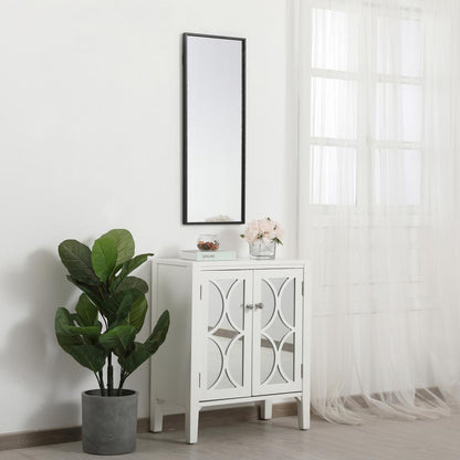 Metal frame rectangle mirror 14 inch in Black