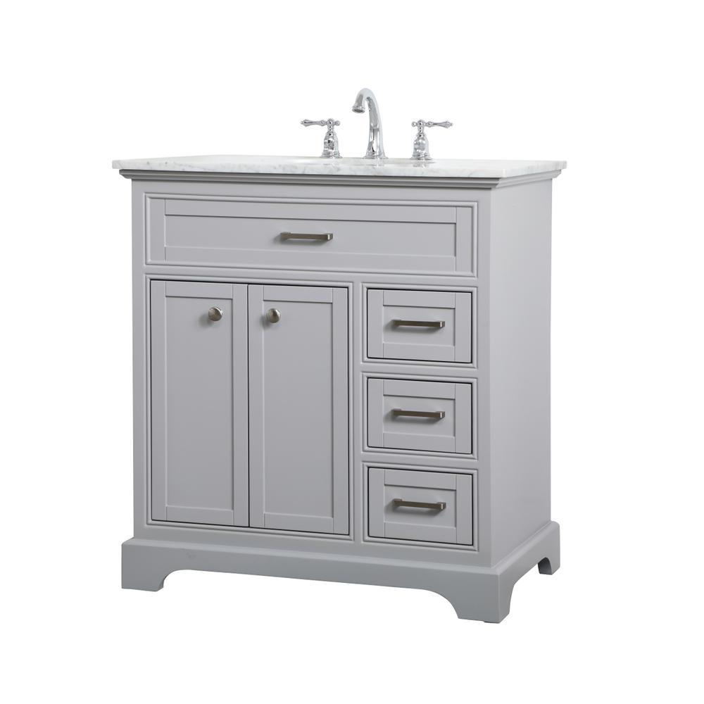 32 inch Single bathroom vanity in grey