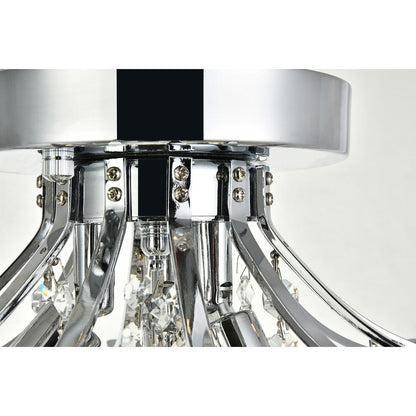 Toureg 3 light Chrome Flush Mount Clear Royal Cut Crystal
