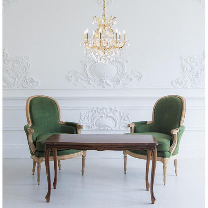Maria Theresa 9 light Gold Chandelier Clear Royal Cut Crystal
