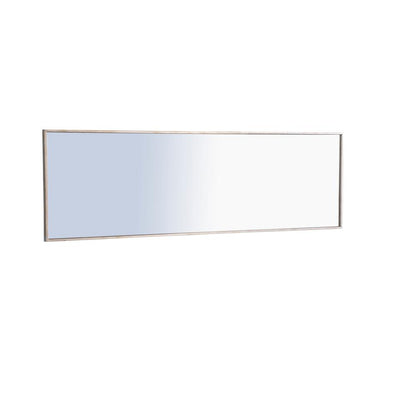 Metal frame Rectangle Mirror 18 inch Silver