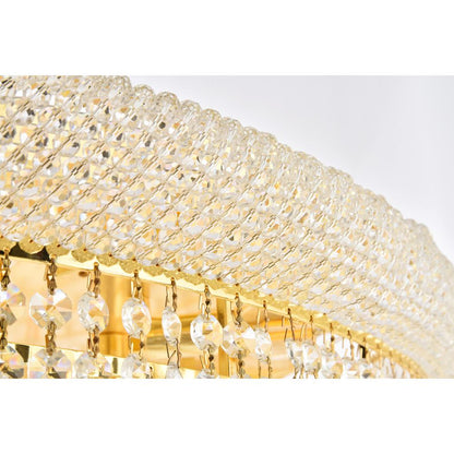 Primo 30 light Gold Flush Mount Clear Royal Cut Crystal