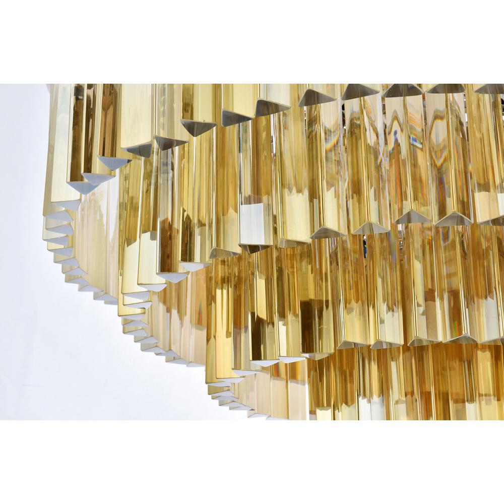 Sydney 17 light polished nickel Chandelier Golden Teak (Smoky) Royal Cut Crystal