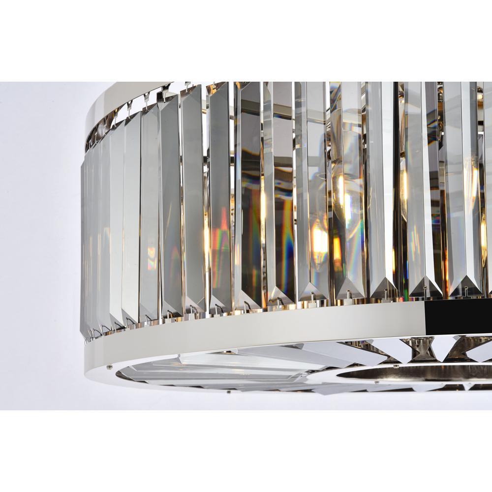 Chelsea 10 light polished nickel Chandelier Silver Shade