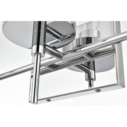 Benny 3 light Chrome and Clear Bath Sconce