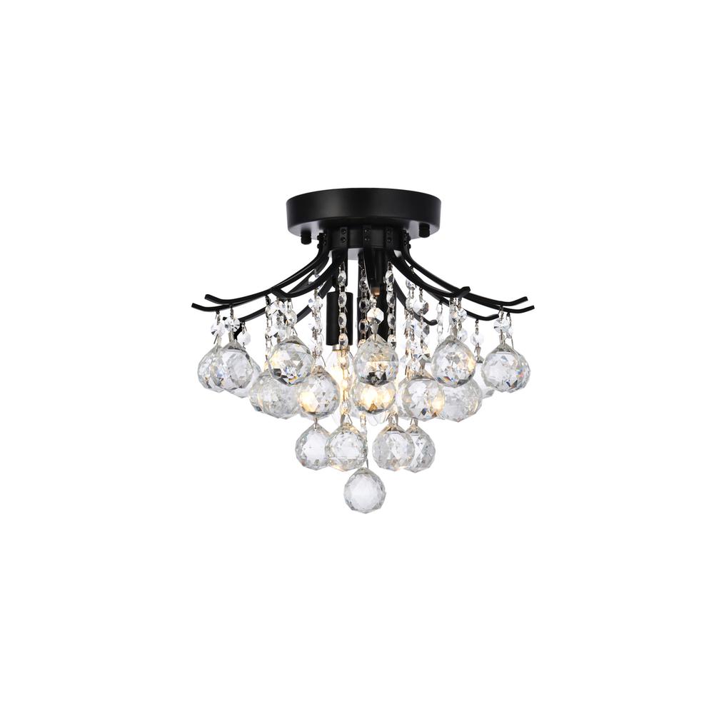 Toureg 12 inch black flush mount