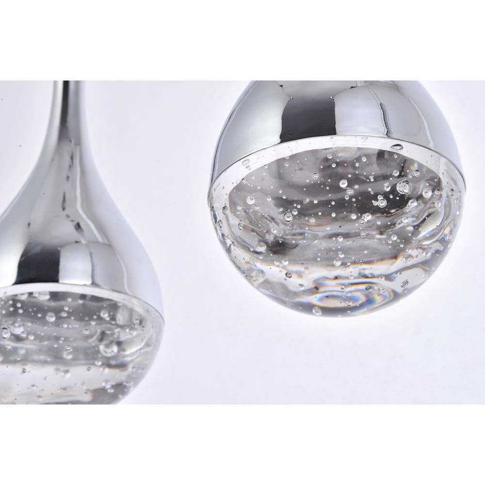Amherst Collection LED 5-light chandelier 34in x 4in x 9in chrome finish