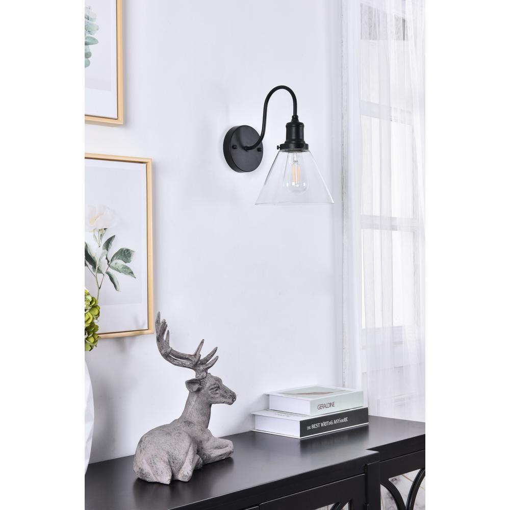 Histoire 1 light black Wall Sconce