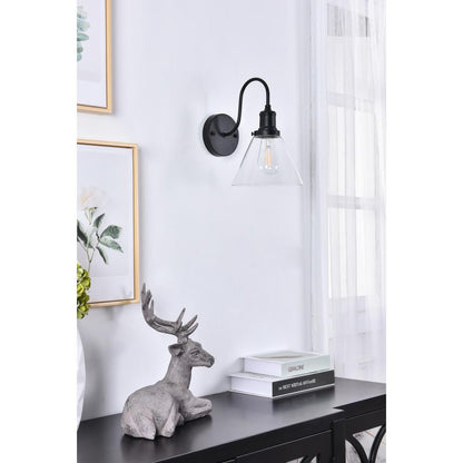 Histoire 1 light black Wall Sconce