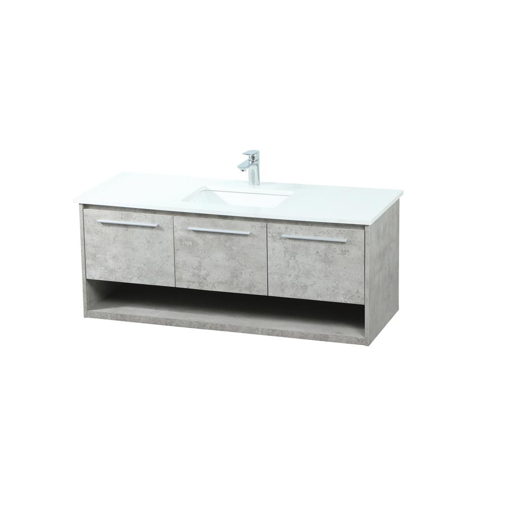 48 inch Single bathroom vanity in concrete grey