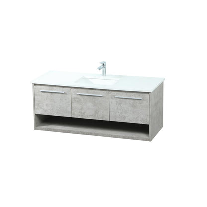 48 inch Single bathroom vanity in concrete grey