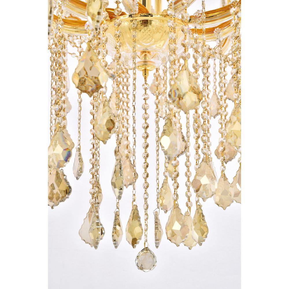 Maria Theresa 49 light Gold Chandelier Golden Teak (Smoky) Royal Cut Crystal