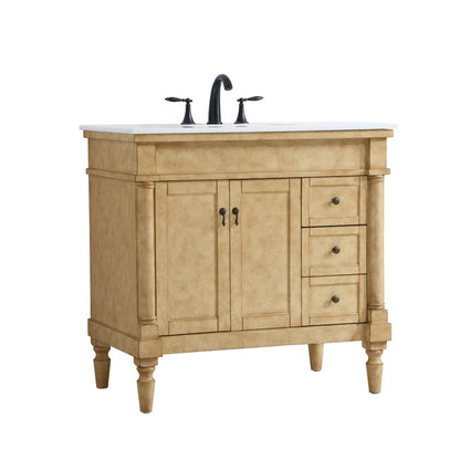 36 inch Single Bathroom vanity in Antique Beige