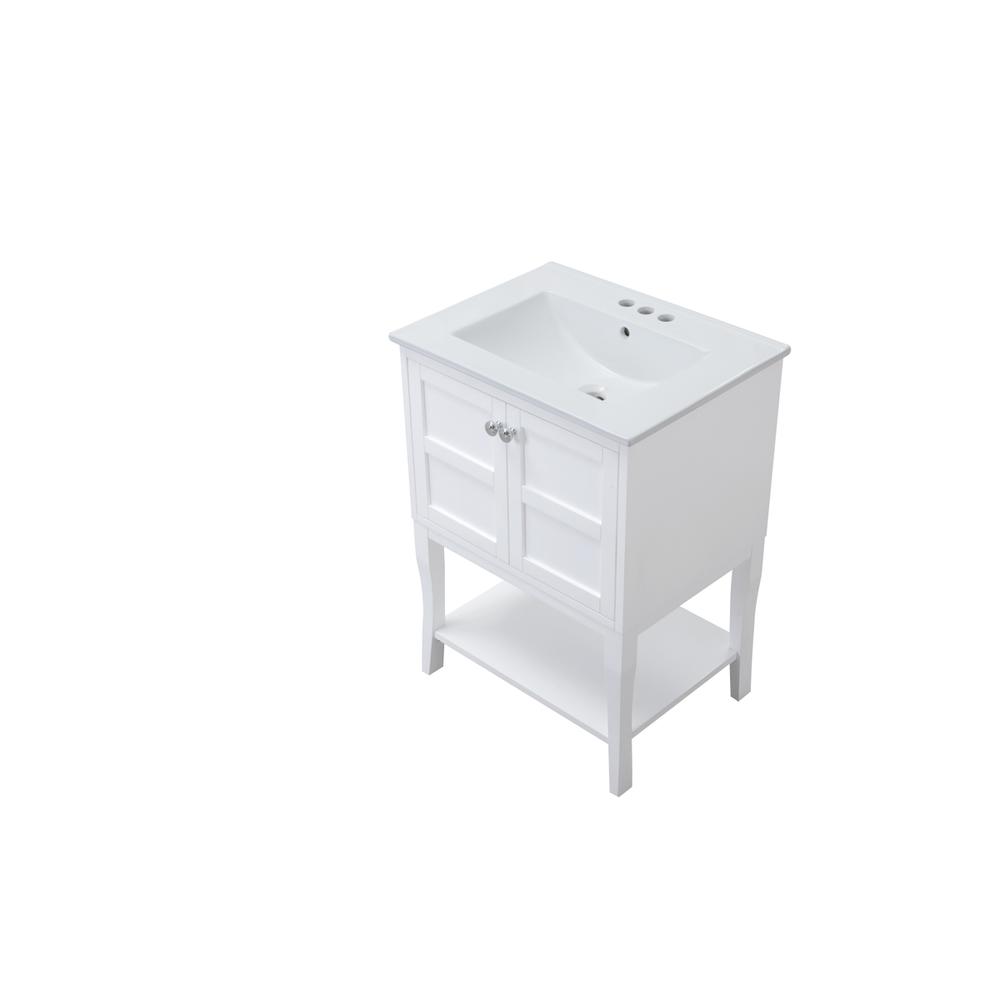 2 Doors Cabinet 24 In. X 18 In. X 34 In. In White