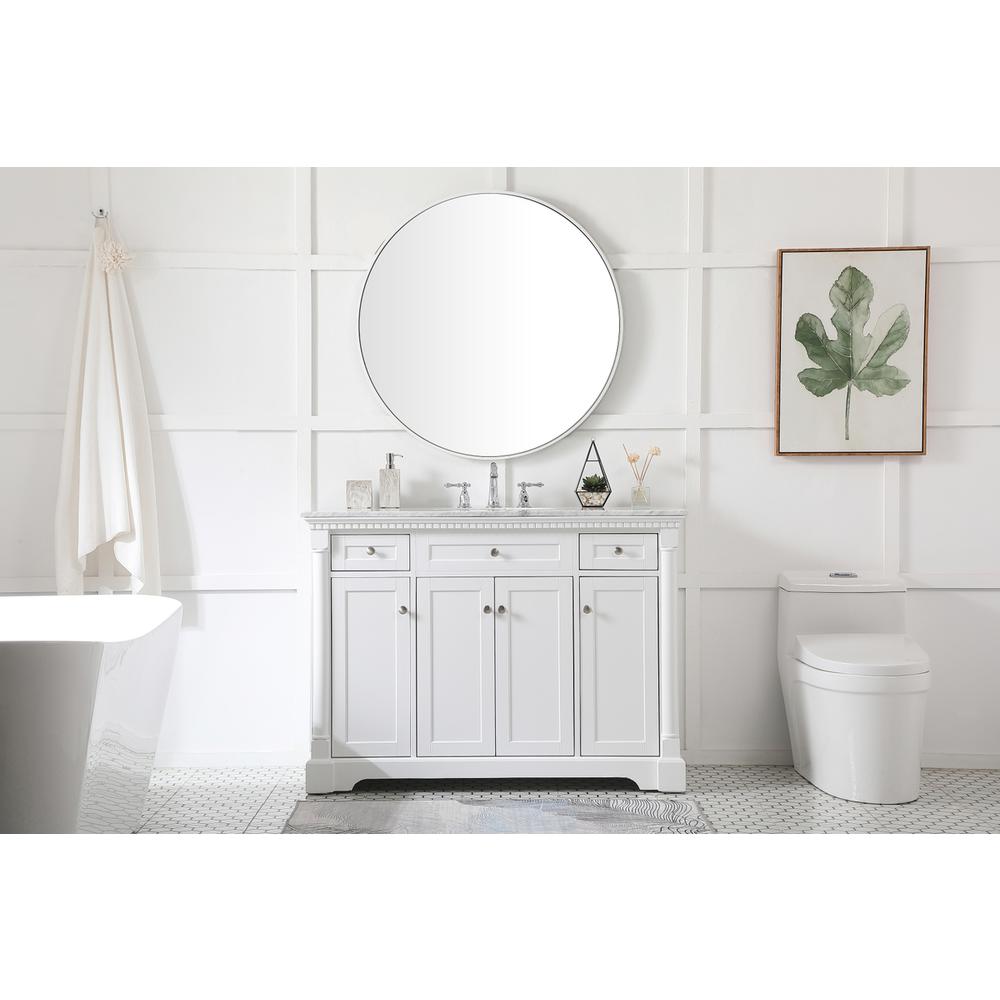 48 inch Single bathroom vanity in  White