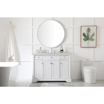 48 inch Single bathroom vanity in  White