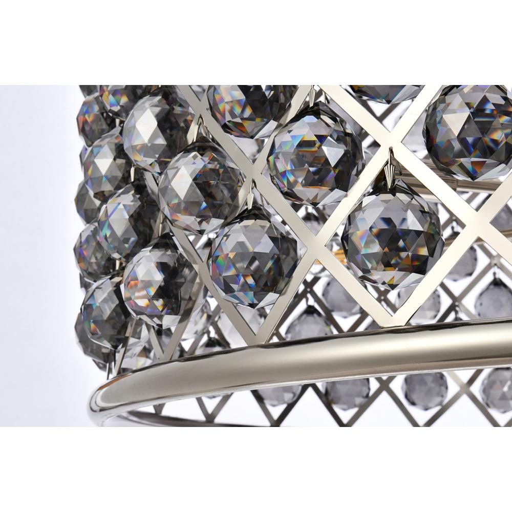 Madison 12 light polished nickel Chandelier Silver Shade
