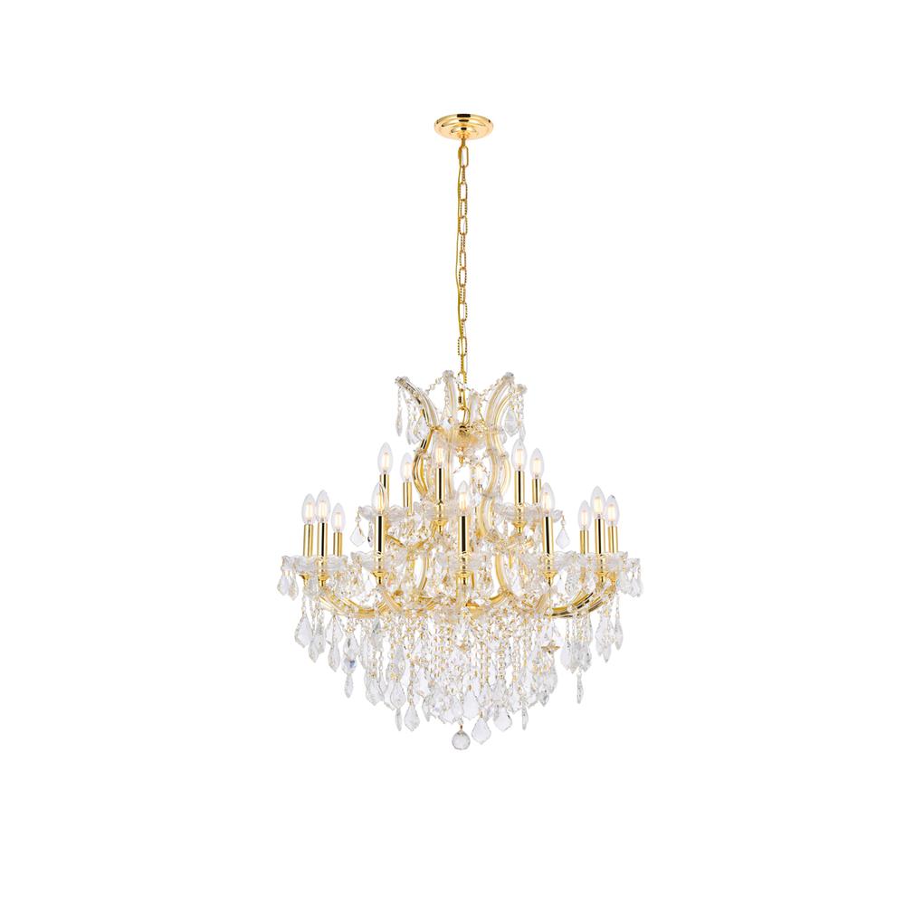 Maria Theresa 19 light Gold Chandelier Clear Royal Cut Crystal