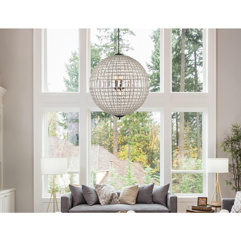 Olivia 8 light Dark Bronze Chandelier Clear Royal Cut Crystal