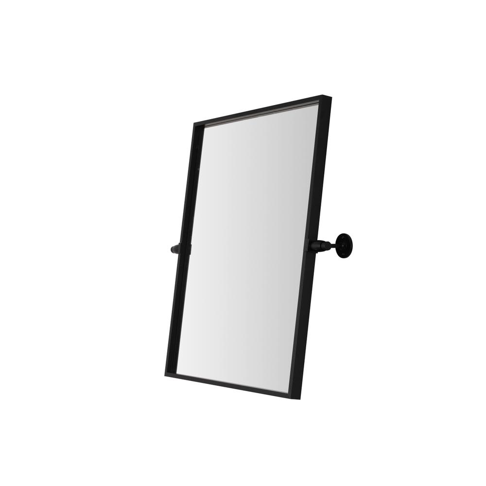 Rectangle Pivot Mirror 24X20 Inch In Black
