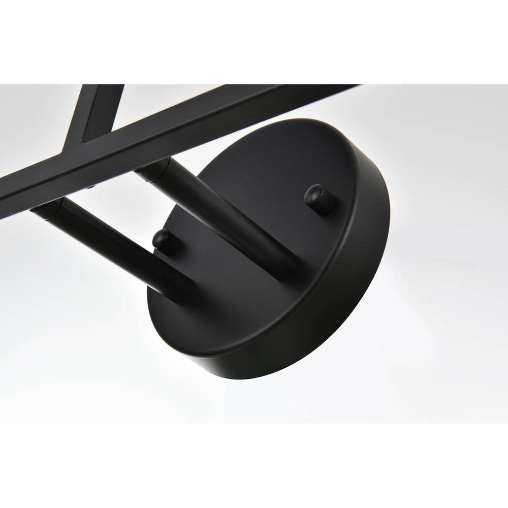 Colson 3 light Black and Clear Bath Sconce
