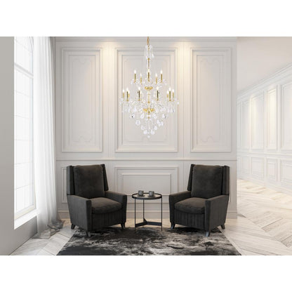 Verona 15 light Gold Chandelier Clear Royal Cut Crystal