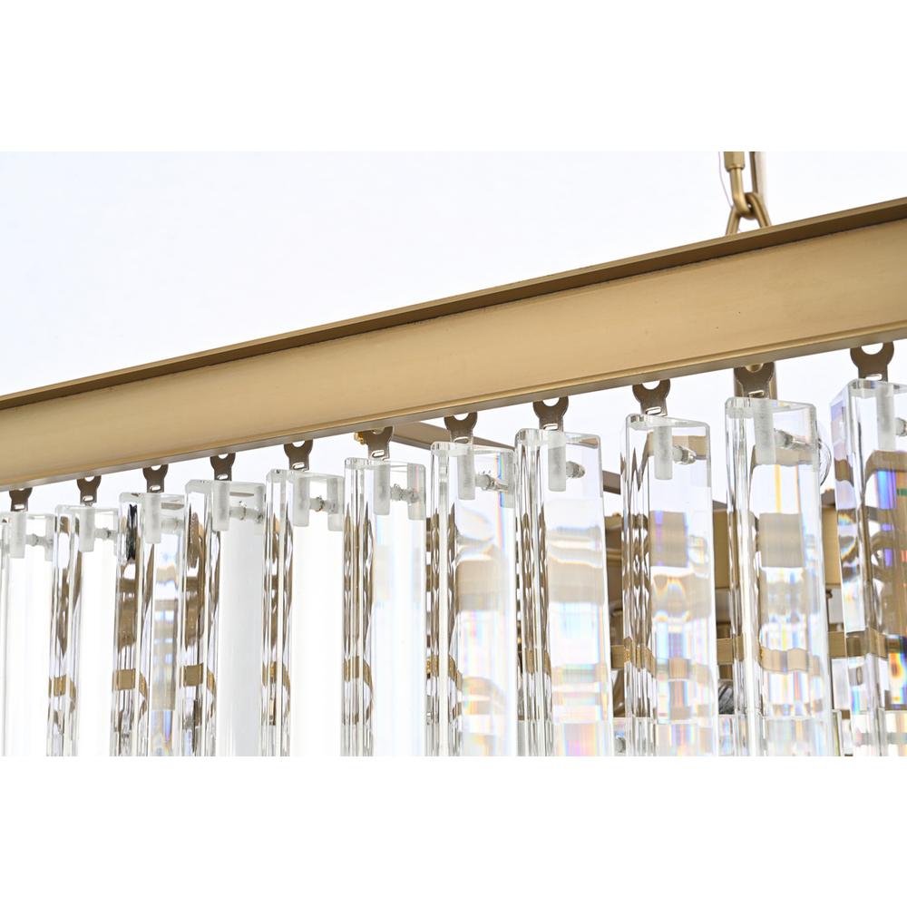 Sydney 34 inch square crystal chandelier in satin gold