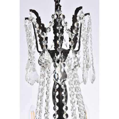 Rosalia 8 light Dark Bronze Chandelier Clear Royal Cut Crystal