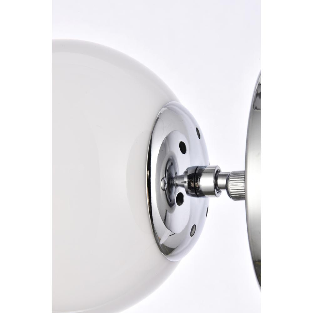 Mimi six inch dual flush mount and bath sconce in chrome with frosted glass