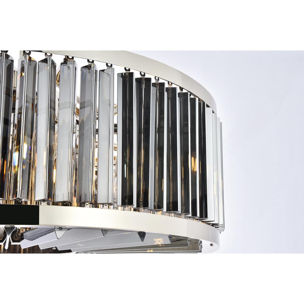 Chelsea 10 light polished nickel Chandelier Silver Shade