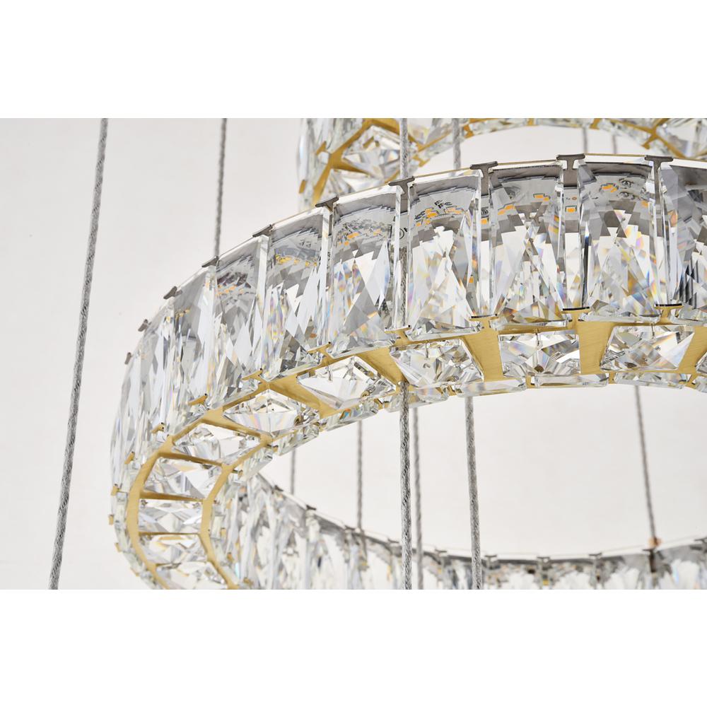 Monroe Integrated LED chip light gold Chandelier Clear Royal Cut Crystal