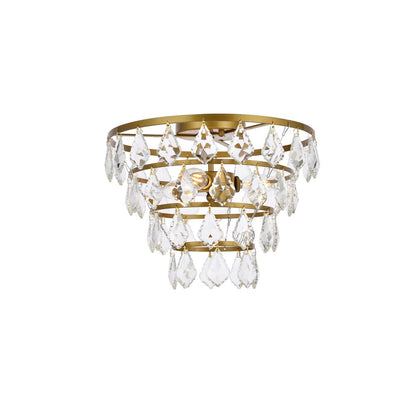 Ella 14 inch flush mount in brass