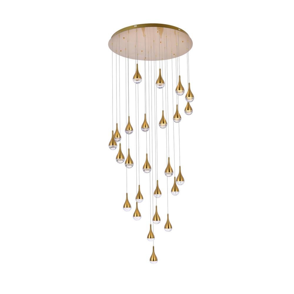 Amherst 42 inch LED chandelier in satin gold