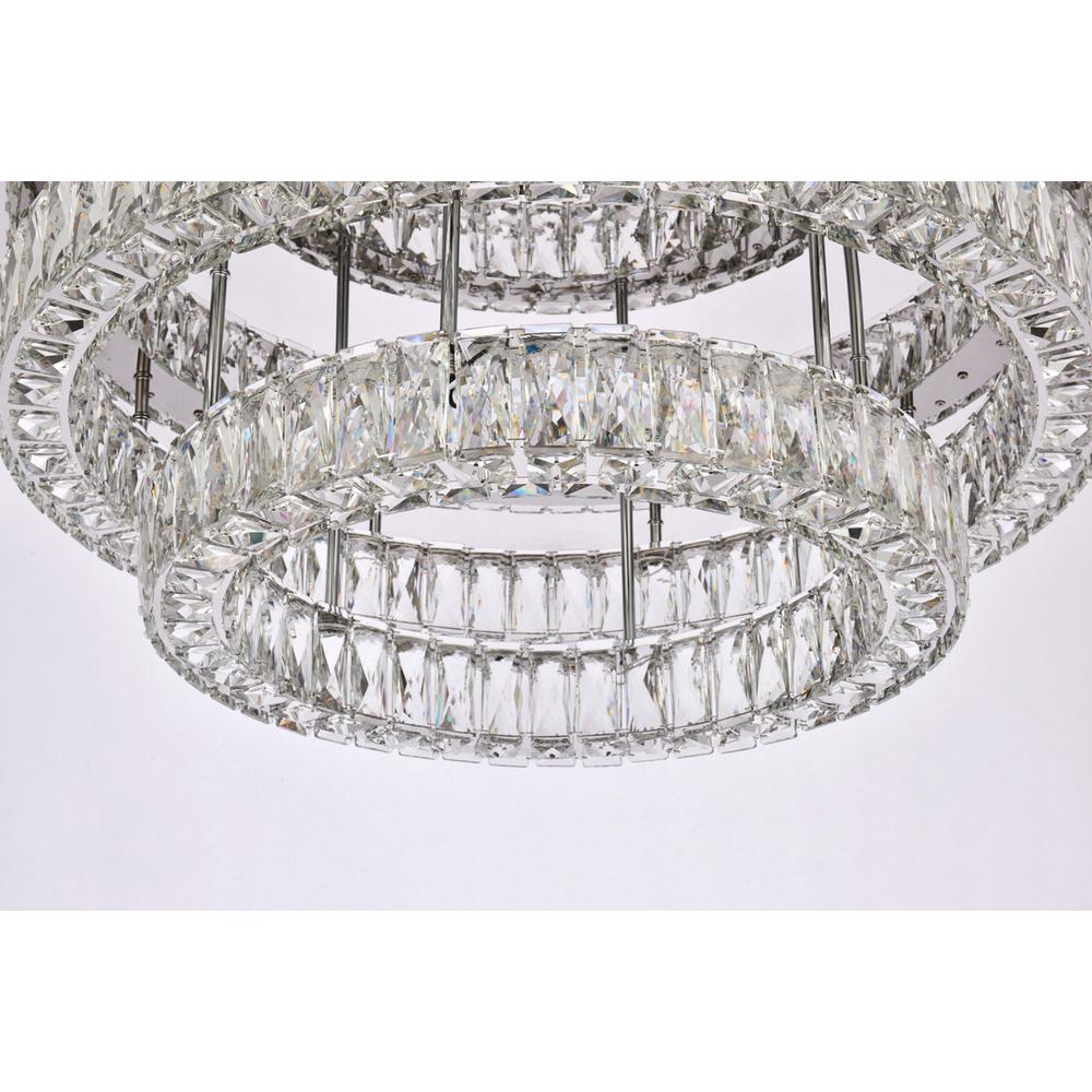 Monroe 30 inch LED double flush mount in chrome