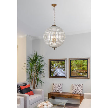 Olivia 5 light French Gold Chandelier Clear Royal Cut Crystal