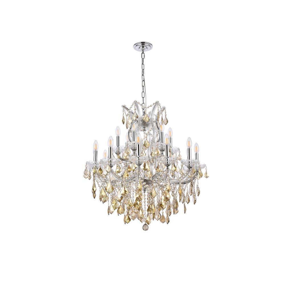 Maria Theresa 19 light Gold Chandelier Clear Royal Cut Crystal
