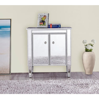 Cabinet 2 doors 24in. W x 16in. D x 26in. H in antique silver paint