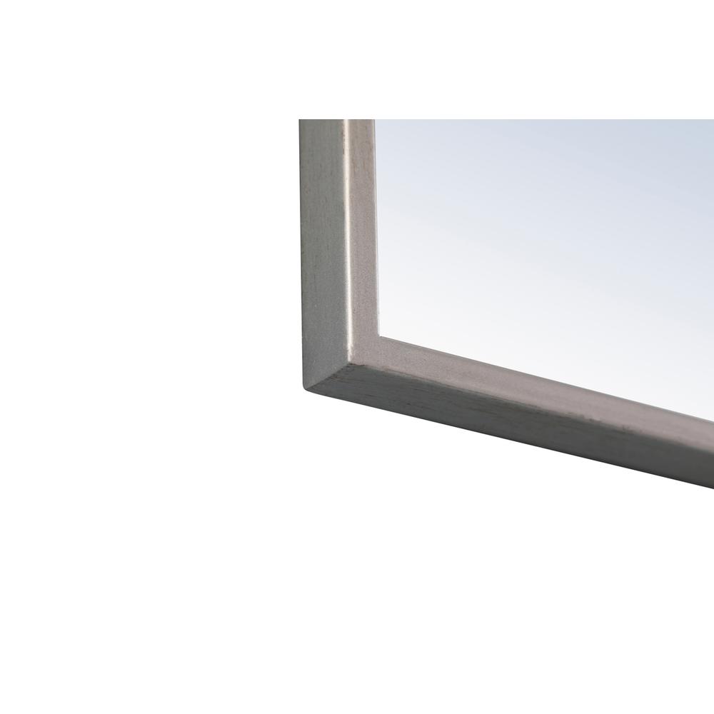 Metal frame Rectangle Mirror 18 inch Silver