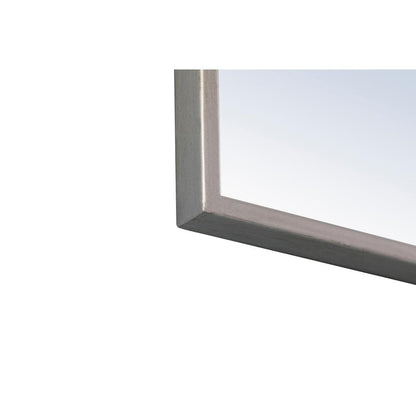 Metal frame Rectangle Mirror 18 inch Silver