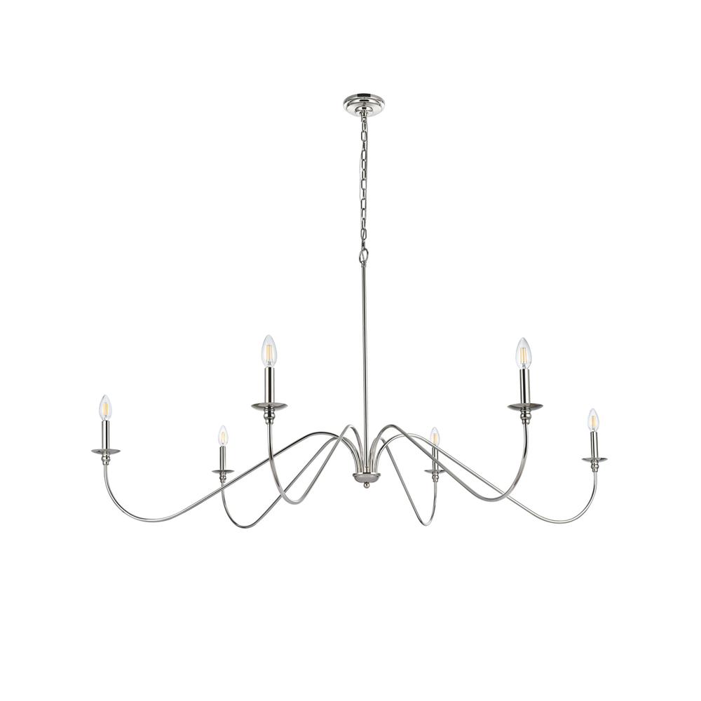Rohan 60 inch chandelier in Polished Nickel
