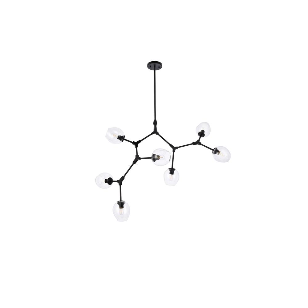 Cavoli 7 lights black chandelier