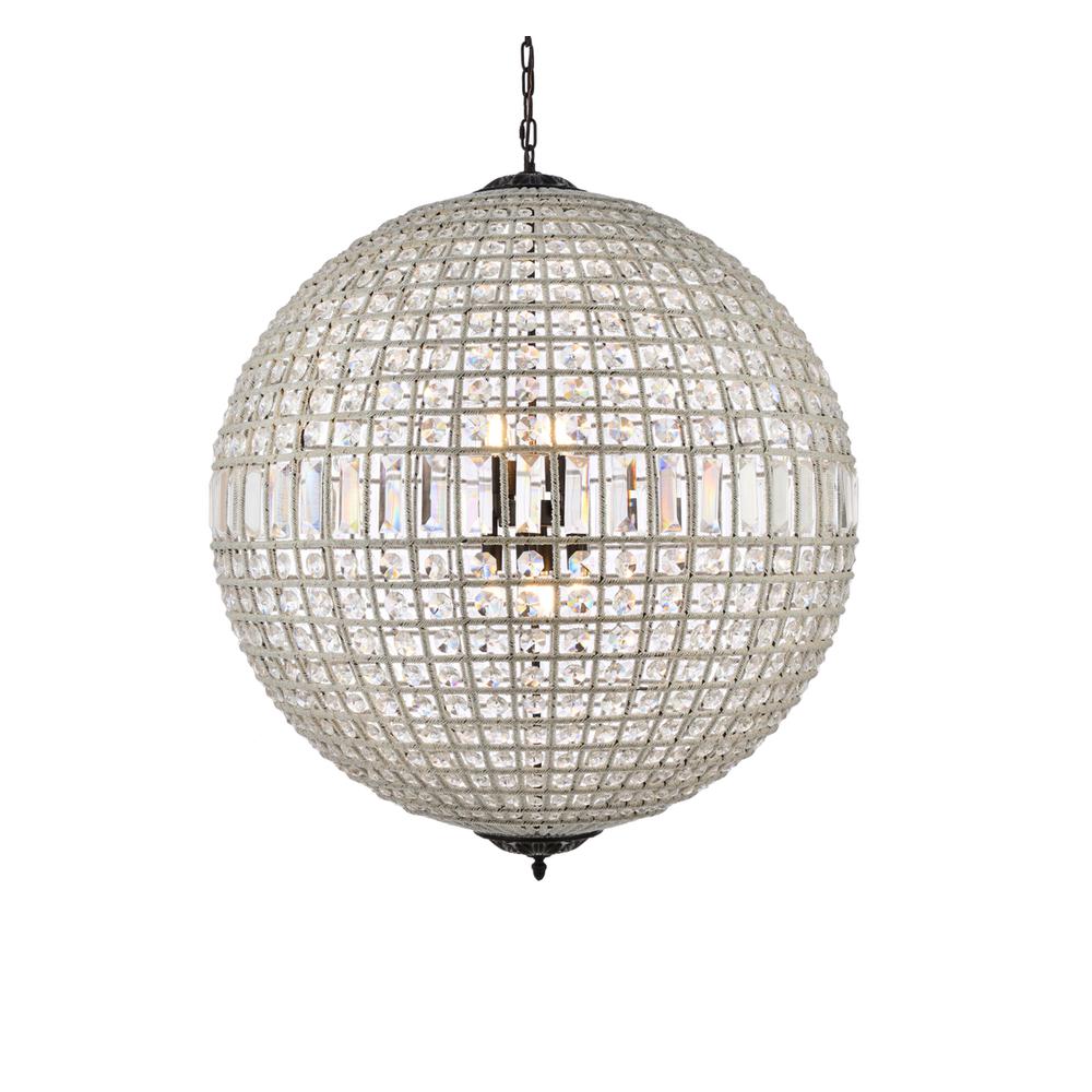 Olivia 8 light Dark Bronze Chandelier Clear Royal Cut Crystal