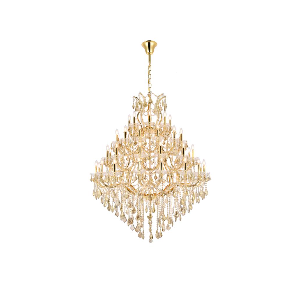 Maria Theresa 49 light Gold Chandelier Golden Teak (Smoky) Royal Cut Crystal