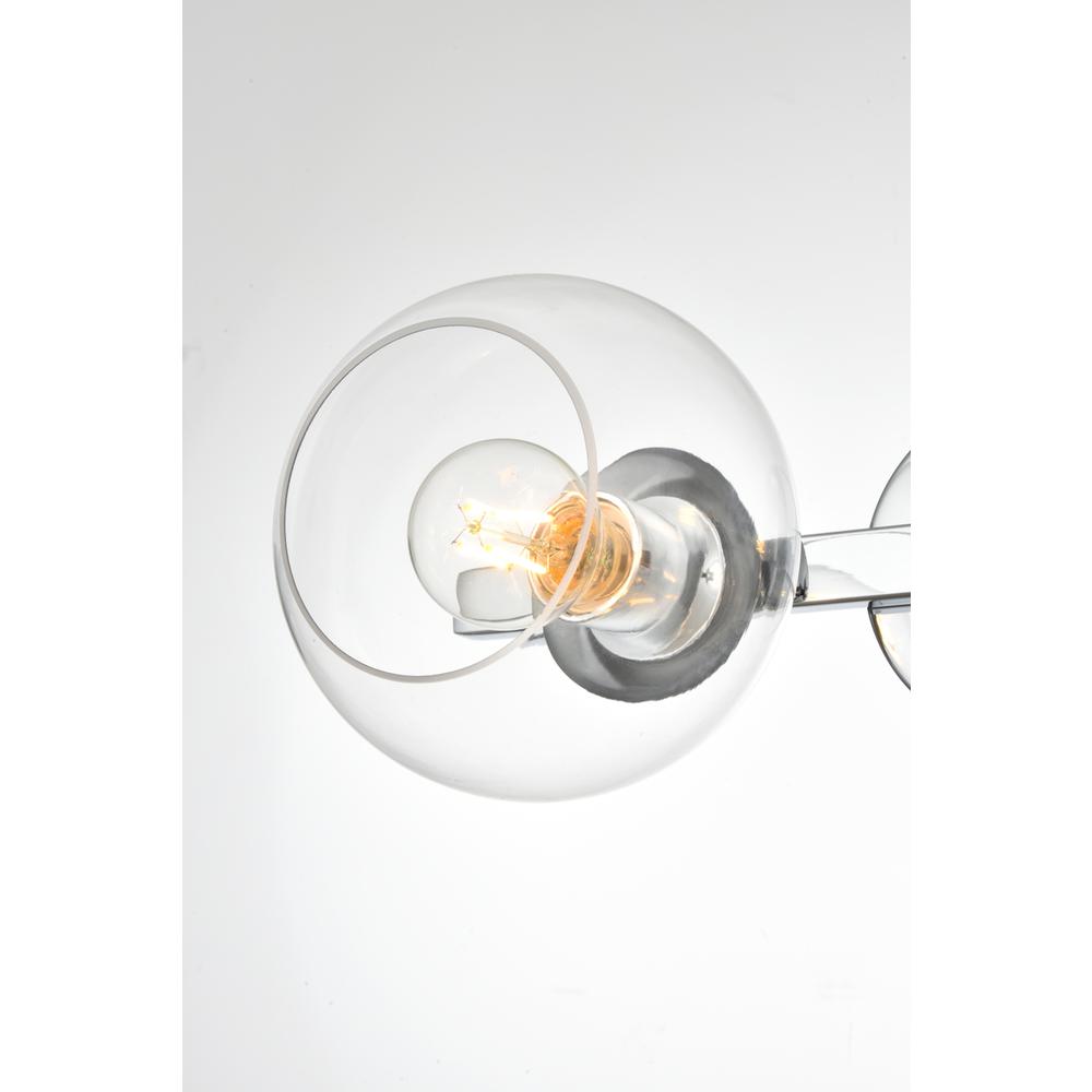 Rogelio 2 light Chrome and Clear Bath Sconce